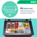 DEMULLER 3.5 Cu. ft Mini Fridge with Freezer Compact Small Deep Freezers for Dorm Office 63-White, NEW