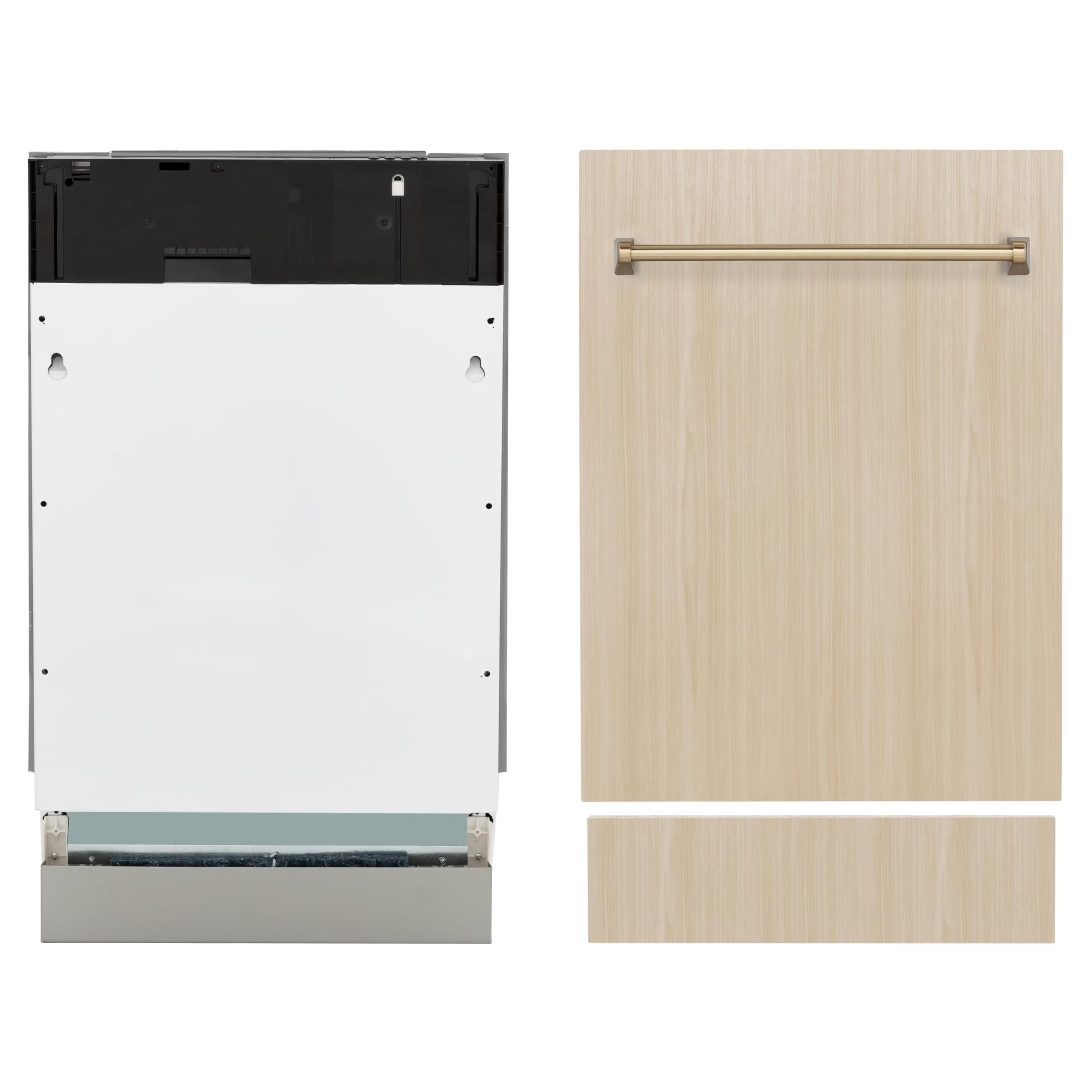 Zline Dwvz-18-Cb 18" Wide 10 Place Setting Built-In Panel Ready Top Control Dishwasher -