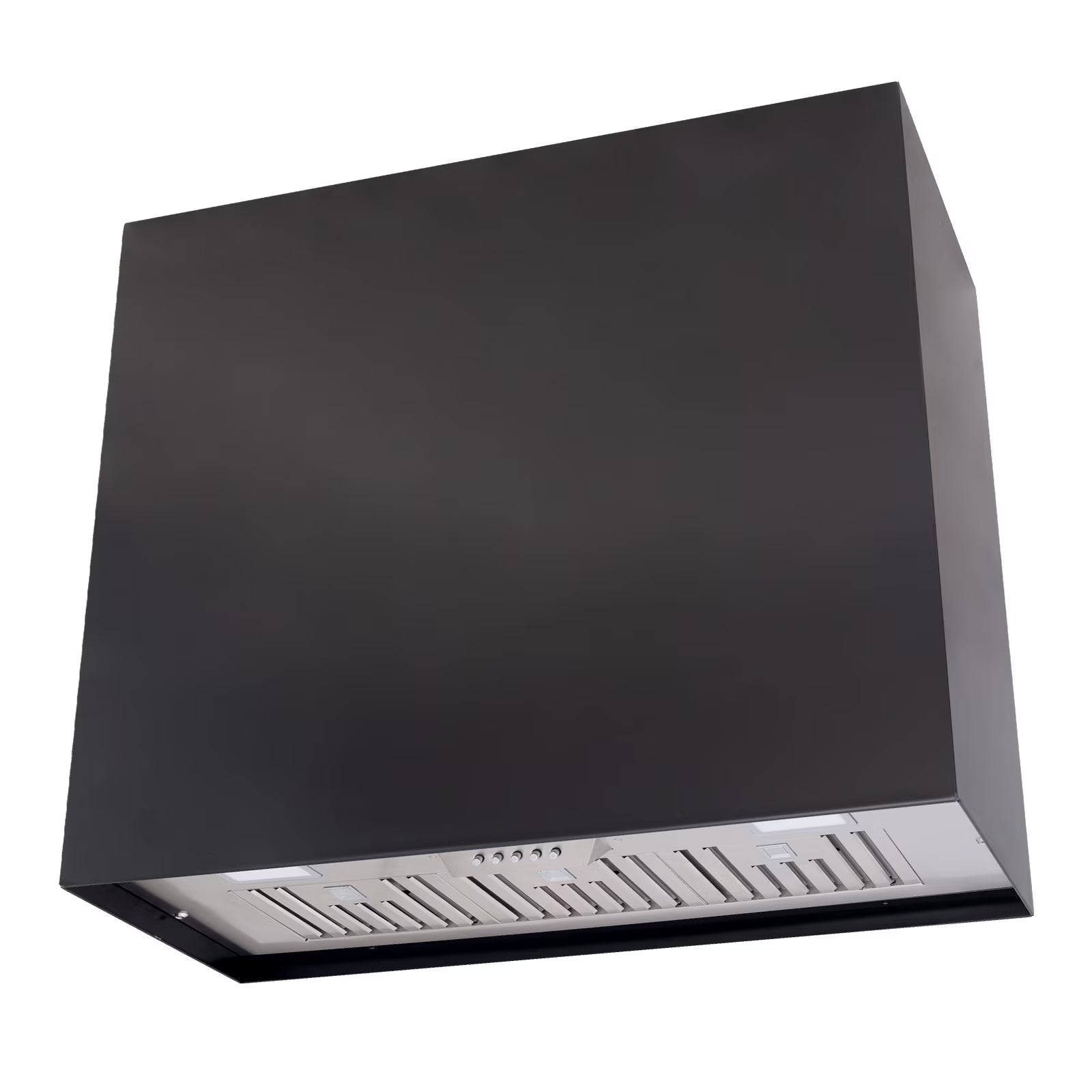 Akicon Stainless Steel Range Hood, Modern Box Kitchen Hood with Powerful Vent Motor, Wall Mount, 30��W*30��H*14D, Signal White