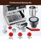 Espresso Coffee Machine with Grinder, 20 Bar Semi-Automatic Espresso Maker with Milk Frother Steamer Wand for Cappuccino, Latte, Macchiato, 2.8 L Water Tank, PID Temperature Control