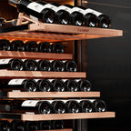 Ca'Lefort 24 inch 166-Bottle Wine Cooler Refrigerator???Freestanding/Built-In??? Dual Zone 3-Color LED Lighting ??? for Home, Bar & Office