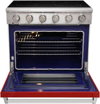KOSTCH 36 inch Electric Range, 5-Burner Cooktop with 6.0 cu ft Convection Oven, Glass Top, in Stainless Steel