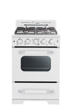 Unique Classic Retro 24" 2.9 cu/ft Freestanding Gas Range with Convection Oven and Sealed Burners