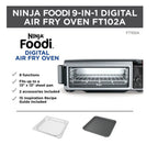 Ninja Foodi 9-in-1 Digital Air Fry Oven Air Fry, Air Roast, Air Broil, Bake, Bagel, Toast, Dehydrate, Keep Warm, and Reheat - Stainless Steel