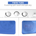 Gymax Compact Portable Washing Machine Twin Tub 20 lbs Washer Spinner Home Dorm