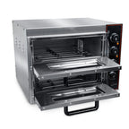 Commercial Pizza Oven 16 inch Pizza Double Deck 3000W 110V Electric Oven Multipurpose Toaster Bake Broiler 40L Stainless Steel for Restaurant Home Pizza Pretzels Baked Roast Yakitori