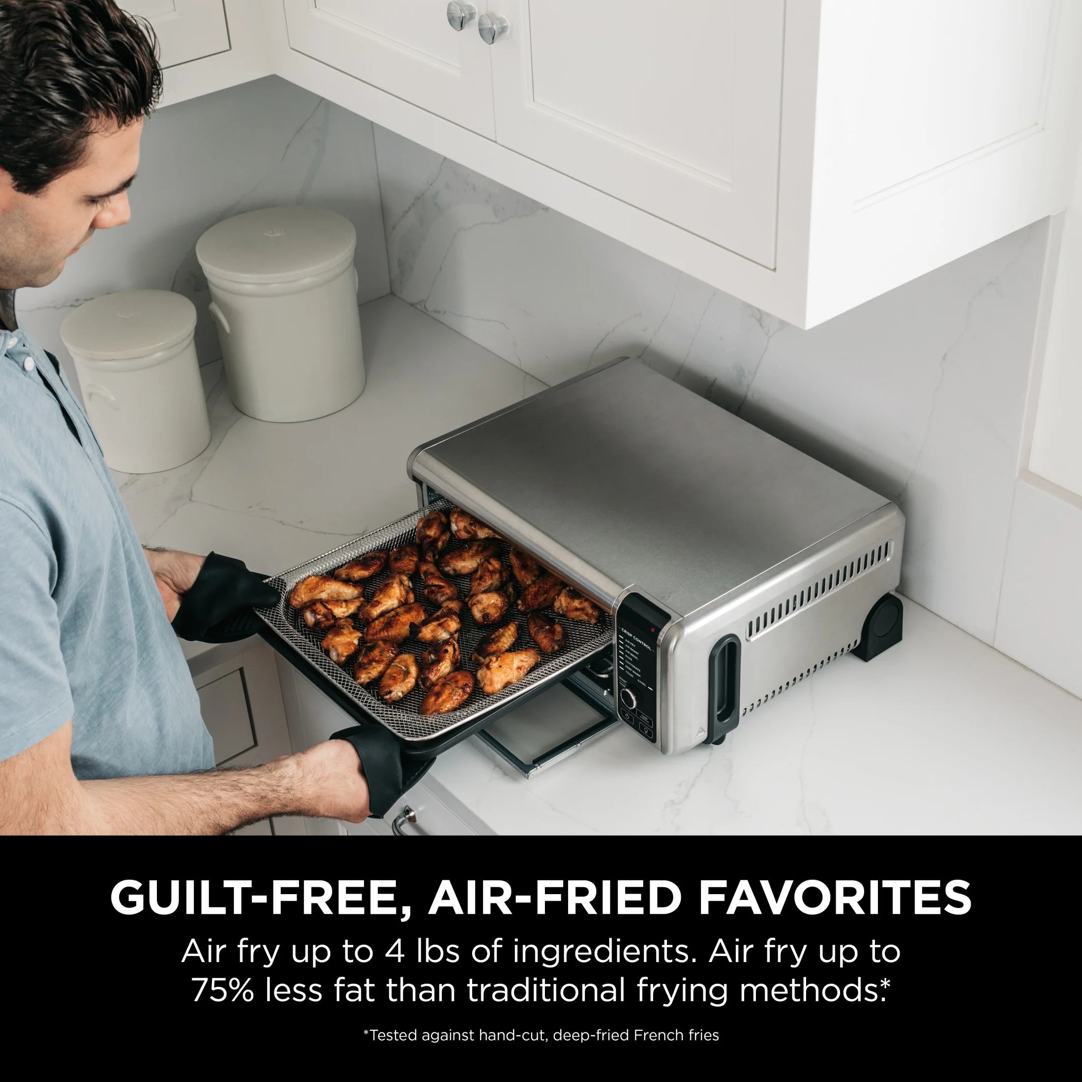 Ninja?? SP101 Foodia?�� 8-in-1 Digital Air Fry Oven, Flip-Away for Storage, Dehydrate, Keep Warm