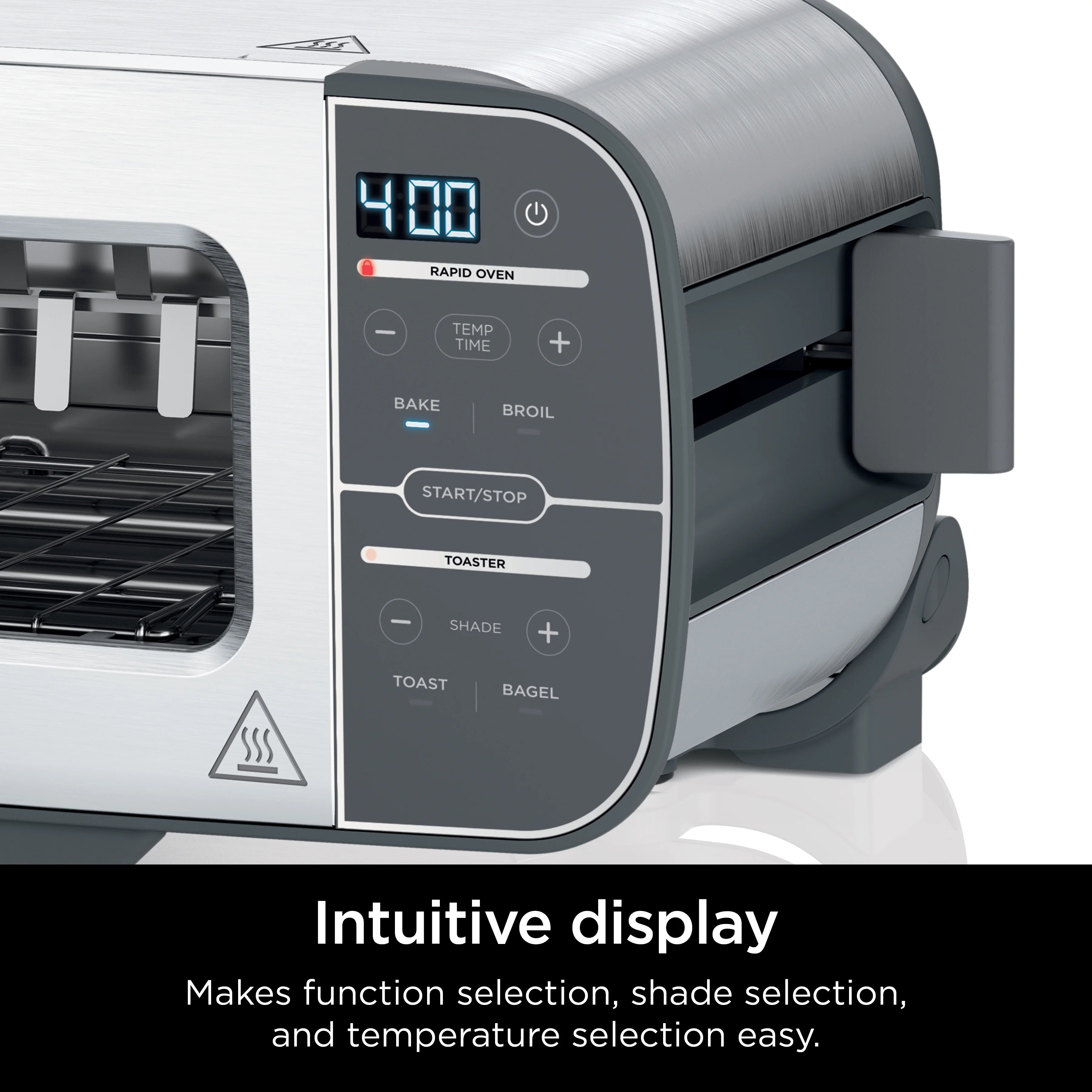Ninja? Foodi? 2-in-1 Flip Toaster, 2-Slice Toaster, Compact Toaster Oven, Snack Maker, 1500 Watts, ST100