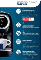 Lavazza Classy Mini Espresso Machine, Expert Espresso Capsule Compatibility