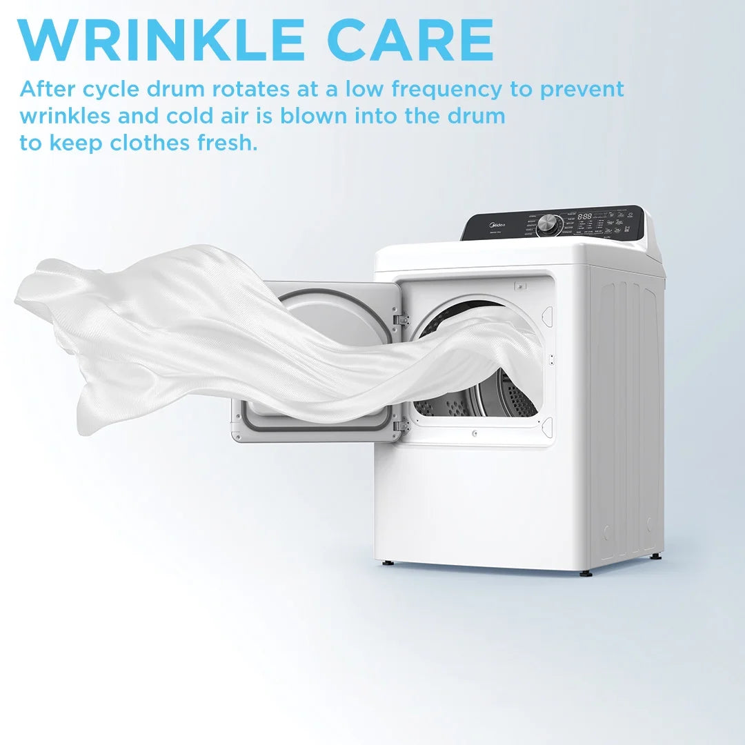MIDEA Smart 7.0 Cu Ft. Gas Dryer, White