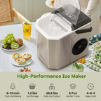 Costway Countertop Ice Maker Portable Ice Making Machine 6-13 Mins 9 Ice 26.5 lbs/24 Hrs Black