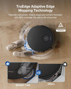 ECOVACS DEEBOT T30S Care Robot Vacuum & Mop - 11000Pa, ZeroTangle, TruEdge Mopping, Self-Emptying, Auto-Mop Lifting