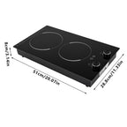 2100W Electric Induction Cooktop Stove Top 2-Burner Touch Control + Child Lock