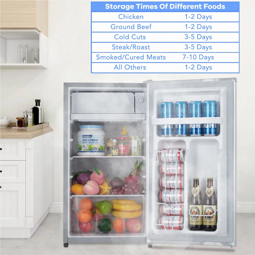 OYang Single Door Mini Fridge, Super Quiet 19.3"D x17.5"W x 32.7"H