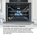 Rangaire RWOS301GS 30" Glass Touch Single Wall Oven - Stainless Steel, Electric Oven, True Convection, Self Cleaning, Easy Reach Racks