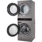 LG WKE100HVA 4.5/7.4 Cu. Ft. Smart Front Load WashTower - Graphite Steel