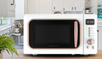 Frigidaire 0.7 Cu. Ft. Retro Countertop Microwave Oven, Black and Gold