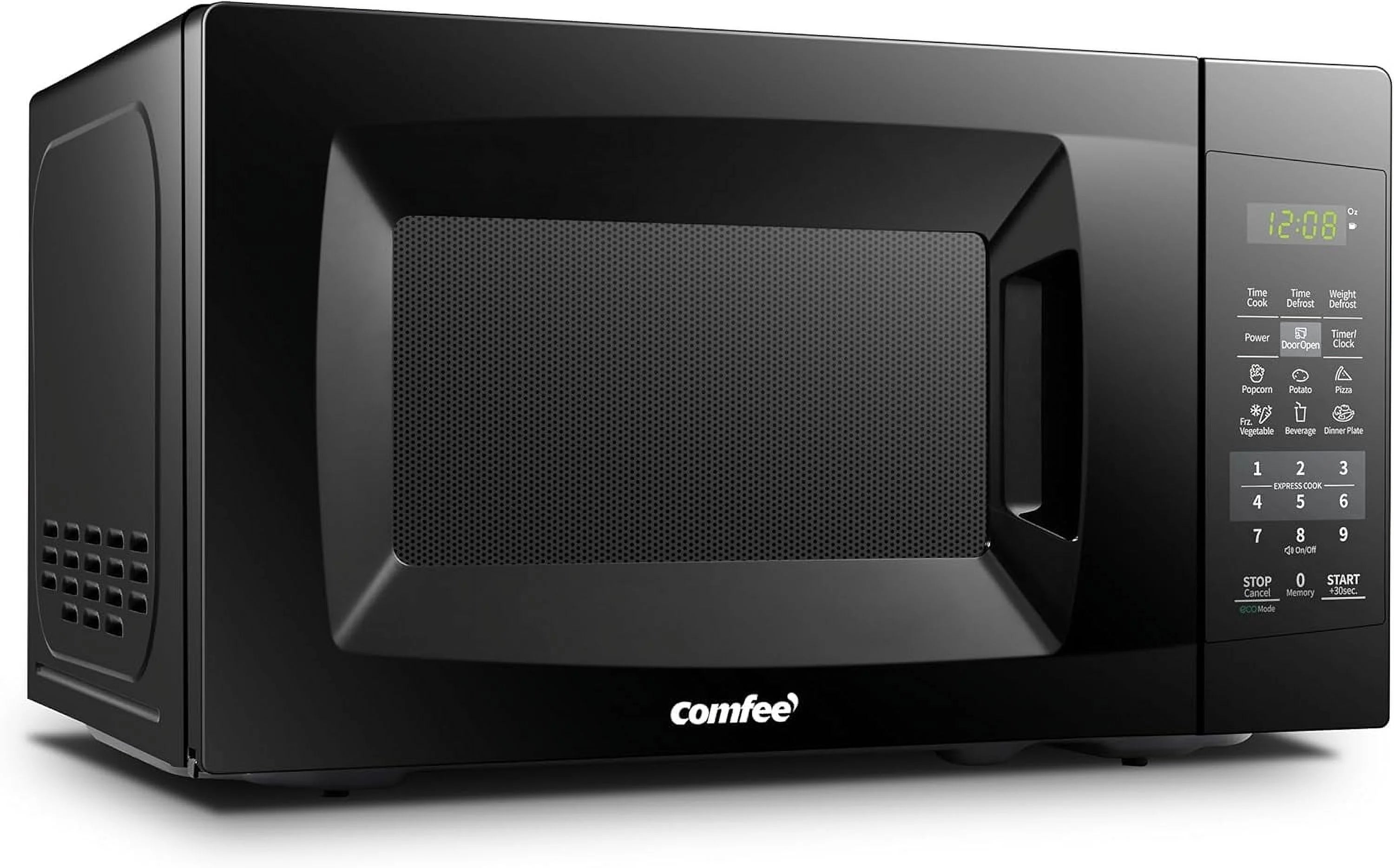 Countertop Microwave with Sound On/Off, Eco Mode, and Convenient One-Touch Button, 0.7 Cubic Foot, White