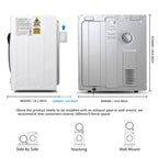 CTT 3.5 Cu. Ft. Clothes Dryer, 1500W Electric Dryers for Clothes, Electric Clothes Dryer with Stainless Steel Drumble for 13.2 lbs. with 4 Automatic Drying Modes (White)
