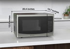 Emerson 1.2 Cu Ft, 1000W Stainless Steel Countertop Microwave Oven with Inverter Technology, Touch Control, MWI1212SS