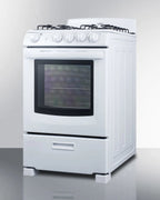 24" Wide Gas Range, White