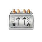 Hamilton Beach Modern Stainless Steel 4 Slice Toaster, Sure-Toast One-Slice Technology, Extra-Wide Slots, Toast Boost, Bagel Function, Easy to Clean, 24798
