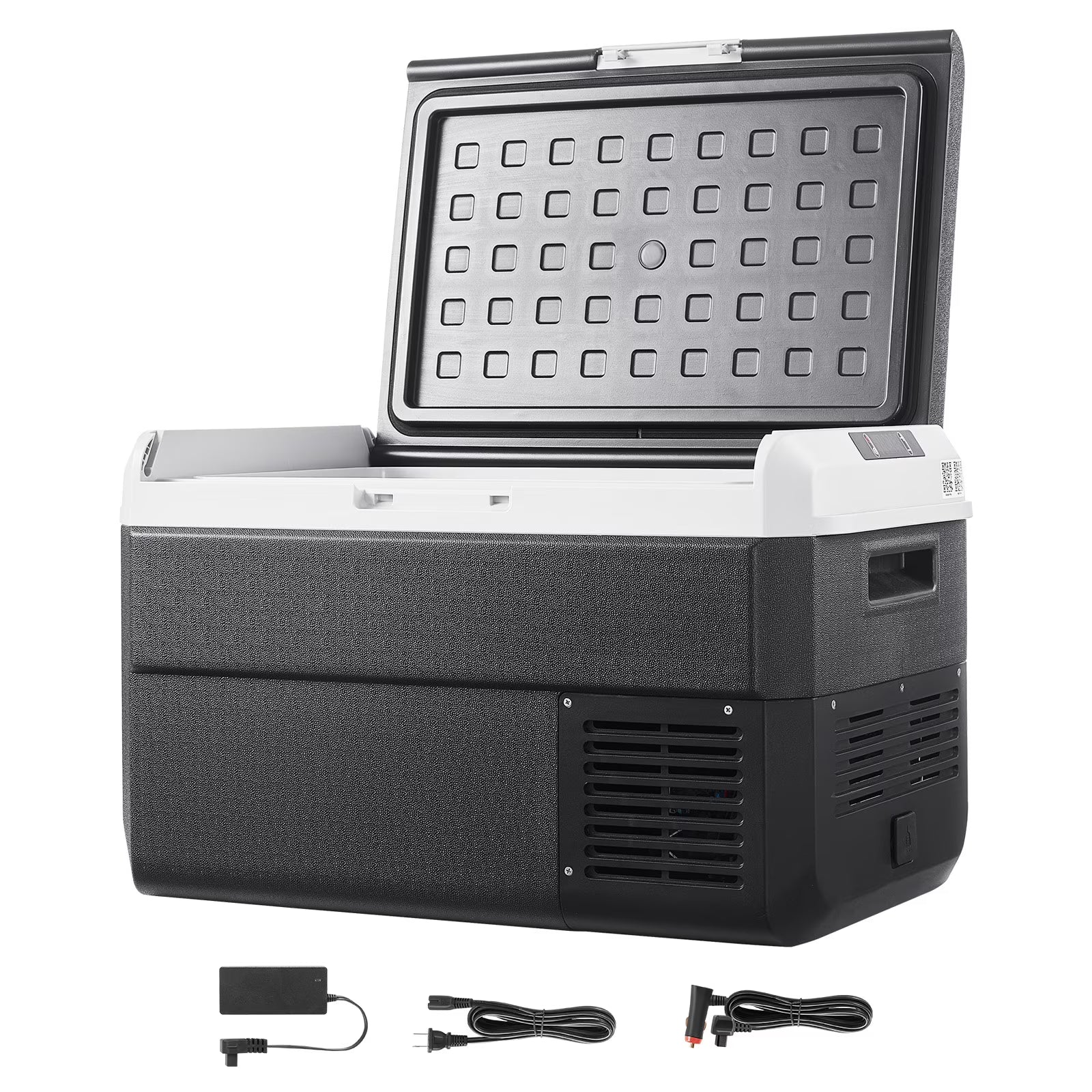VEVOR Portable Car Refrigerator 42 Qt, 12V Portable Freezer with Single Zone, 12/24V DC & 110-240V AC Electric Cooler with -4℉-68℉ Cooling Range, for Car Truck Vehicle RV Boat Outdoor & Home use