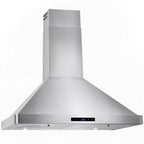 AKDY 30" European Stainless Steel Wall Mount Range Hood with Touch Control Panel