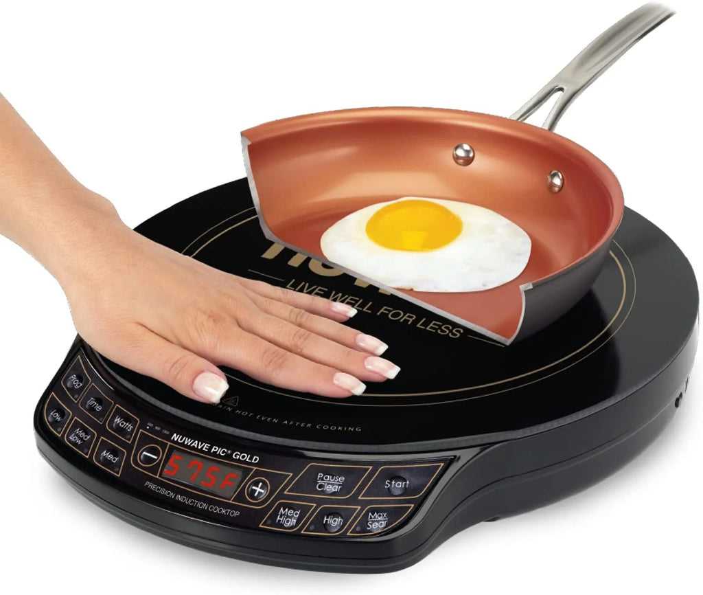 NuWave Electric Double Induction Cooktop 8�� Portable Ultrathin with Sensor Touch Precision Induction Cooktop Burner, Home
