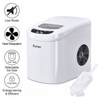 Costway Silver Portable Compact Electric Ice Maker Machine Mini Cube 26lb/Day
