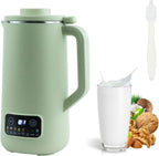 Nut Milk Maker Machine, 20 oz Automatic Milk Machine with 10 Blades, Plant-Based Milk, Oat, Soy, Dairy Beverages, Soy Milk Maker with 12 Hours Timer/Keep Warm/Auto-clean(White)