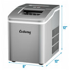 Costway Portable Ice Maker Machine Countertop 26Lbs/24H Self-cleaning w/ Scoop Green