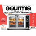 Gourmia French Door 6-Slice Digital Toaster Oven Air Fryer, 19 One-Touch Presets, 24L, Stainless Steel