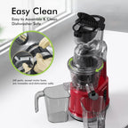 SIFENE 200W Cold Press Juicer Machine for Fruits and Vegetables, Masticating Juice Maker with 83mm Wide Chute, High Yield, Easy Clean, Gray