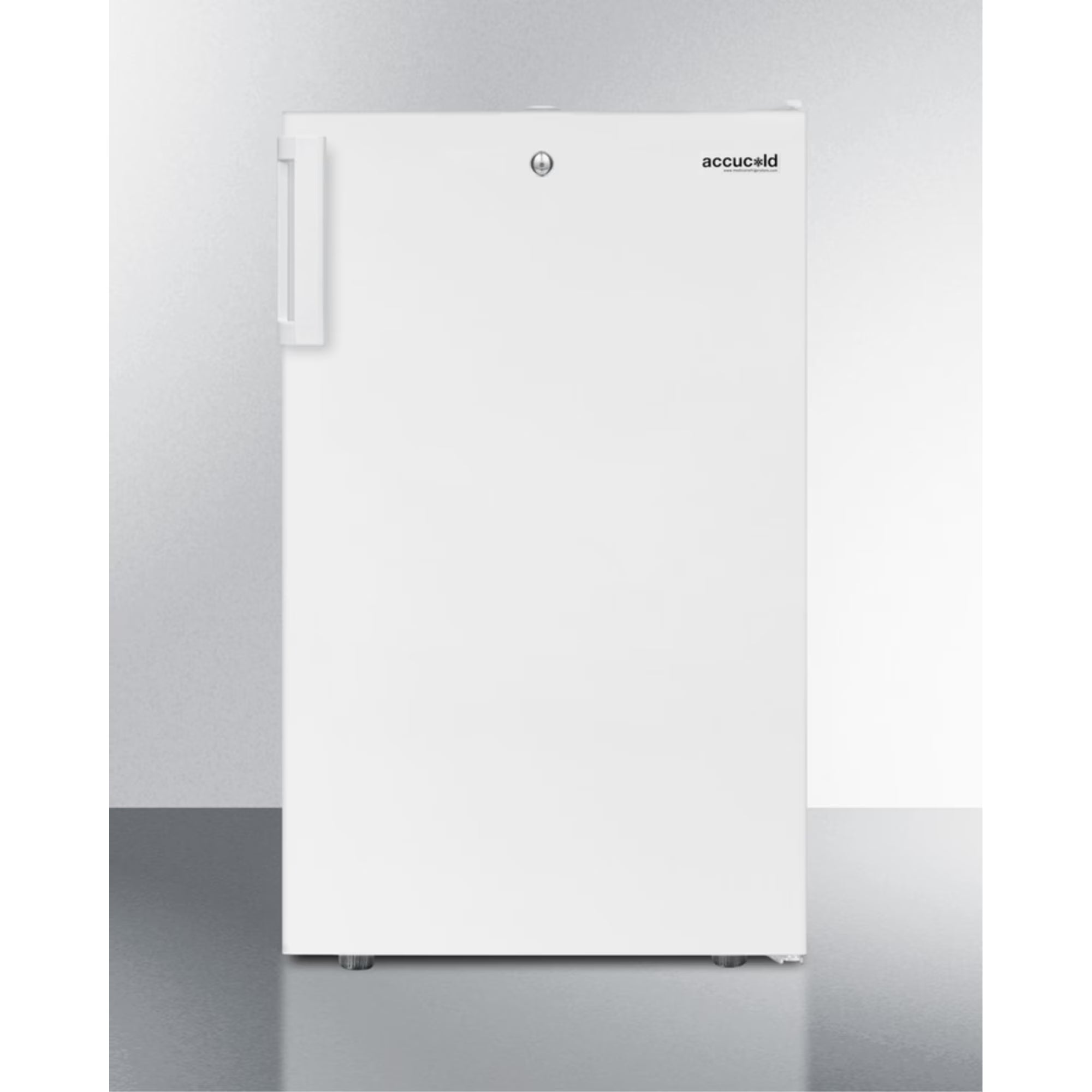 20" wide counter height manual defrost all-freezer with lock, for general purpose use