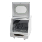 Flip-top Dishwasher White 5 intelligent washing functions Portable Countertop Dishwasher Compact  Low Noise Mini Dishwasher with Water Tank Leak-Proof Dry