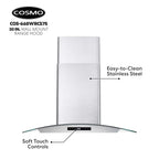 30 in. Vista Collection Ductless Wall Mount Range Hood, Button Controls, LED Lights, Stainless Steel