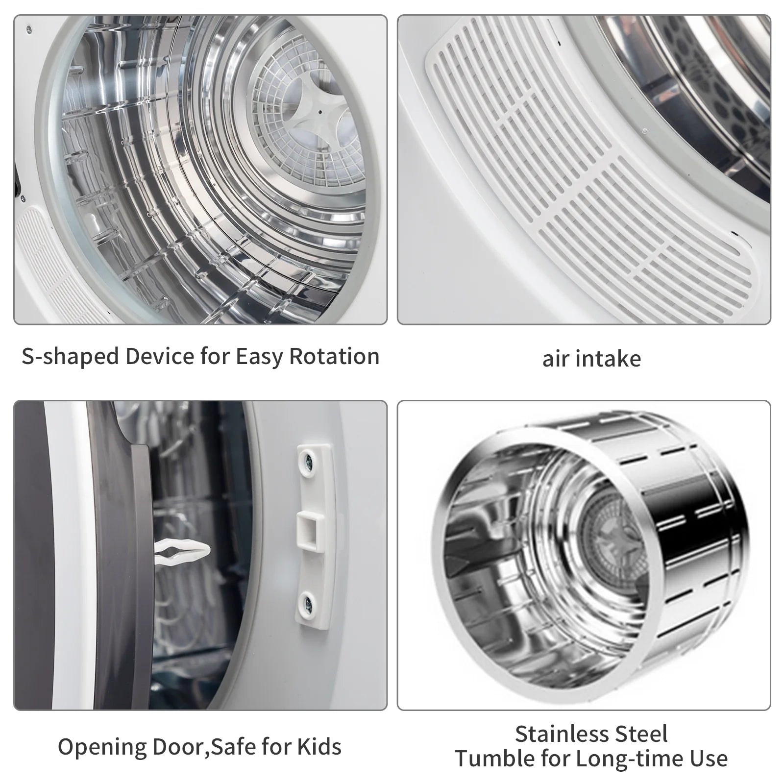 Ktaxon 3.5 cu. ft. Compact Electric Dryer, White
