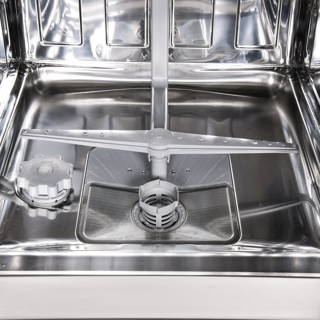 Magic Chef 24 in. White Front Control Built-in Stainless Steel Tall Tub Dishwasher in White