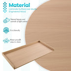 Kaboon Washer Dryer Countertop with Edge Rails, 27.5" x 54", Light Walnut
