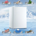 Auseo 3 Cu.ft Single Door Freezer, Compact Mini Freezer with Reversible Door for Kitchen, Apartment, Basement, Dorm, Black