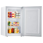 M optimized Upright Freezer, 3.0 Cu.Ft. Compact Mini Freezer with Reversible Single Door, 7 Adjustable Thermostat & 3 Removable Shelves, for Apartment, Dorm, Home, Office