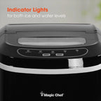 Magic Chef 27 lb. Capacity Portable Countertop Ice Maker, Black (Bullet Ice)