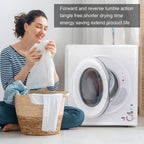 GYJ40-168I1 Compact portable Household clothes Dryer 4KG 2.6CUFT with Stainless Steel Drum White 120V 1400W MECHANICAL Control