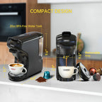 HiBREW H1A 4-in-1 Capsule Coffee Machine - 19Bar Espresso Maker for Hot/Cold Brews Black
