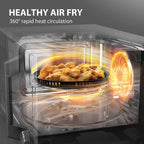 TOSHIBA 7-in-1 Countertop Microwave Oven Air Fryer Combo, Inverter, Convection, Broil, Speedy Combi, Even Defrost, Humidity Sensor, Mute Function, 27 Auto Menu&47 Recipes, 1.0 cu.ft/30QT, 1000W