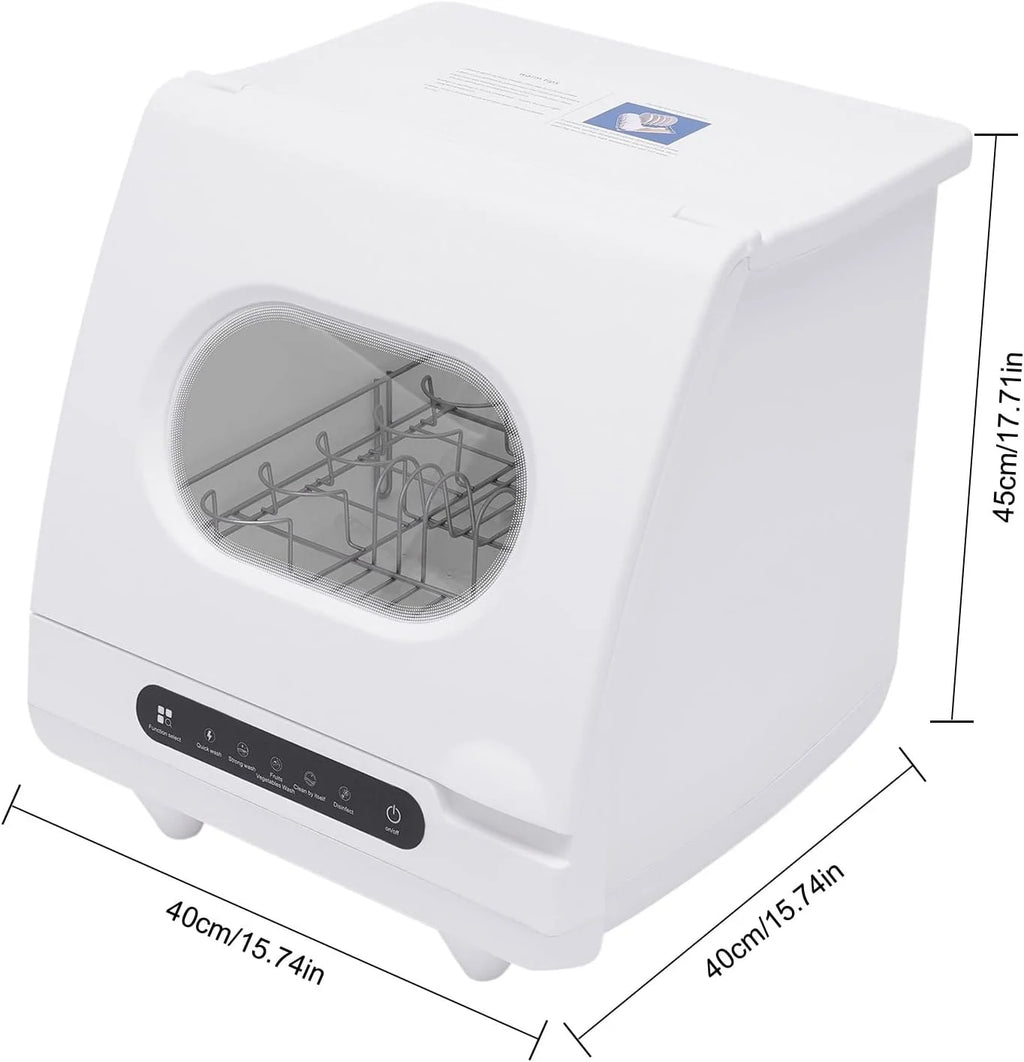 Portable Countertop Dishwashers, 5 Wash Programs Mini Dishwasher, Compact Dishwashers for Apartments Dorms Boats Campers Rvs, 15.7x15.7x17.72in
