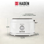 Haden Dorset 2 Slice Wide Slot Stainless Steel Toaster, Cedar Green/Chrome