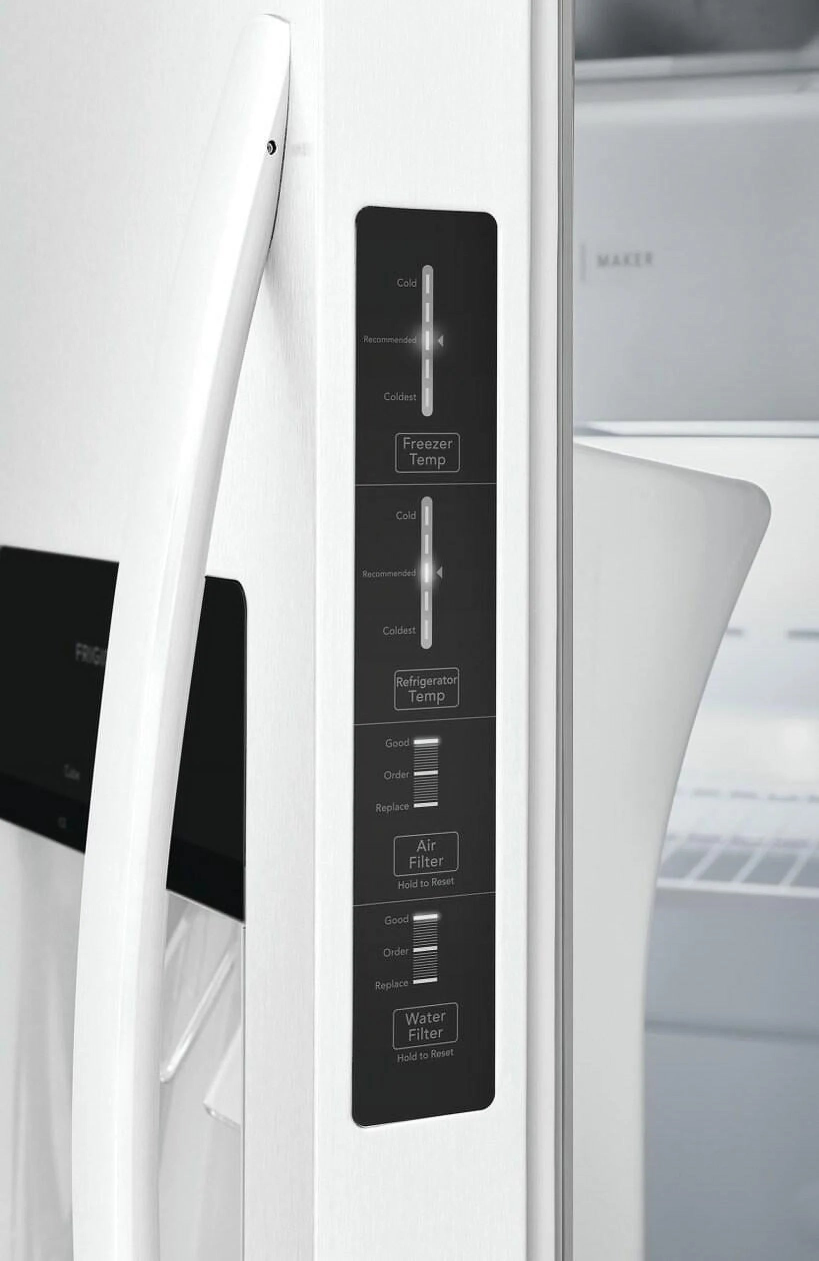 Frigidaire FRSS2323AW 22 Cu. Ft. 33" Standard-Depth Side-by-Side Refrigerator, White