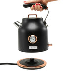 Haden Dorset 1.7 Liter Electric Water Kettle with Base, Putty & Chrome